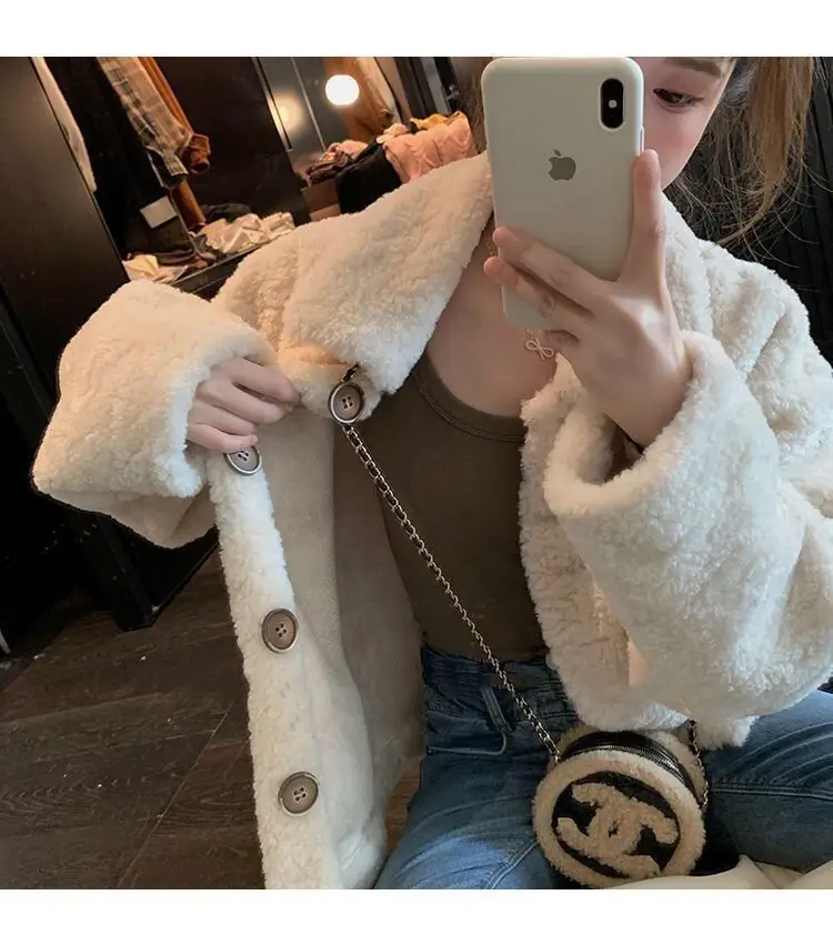 Women Fleece Cardigan Sweater Hooded Coat Solid Color — feature 4