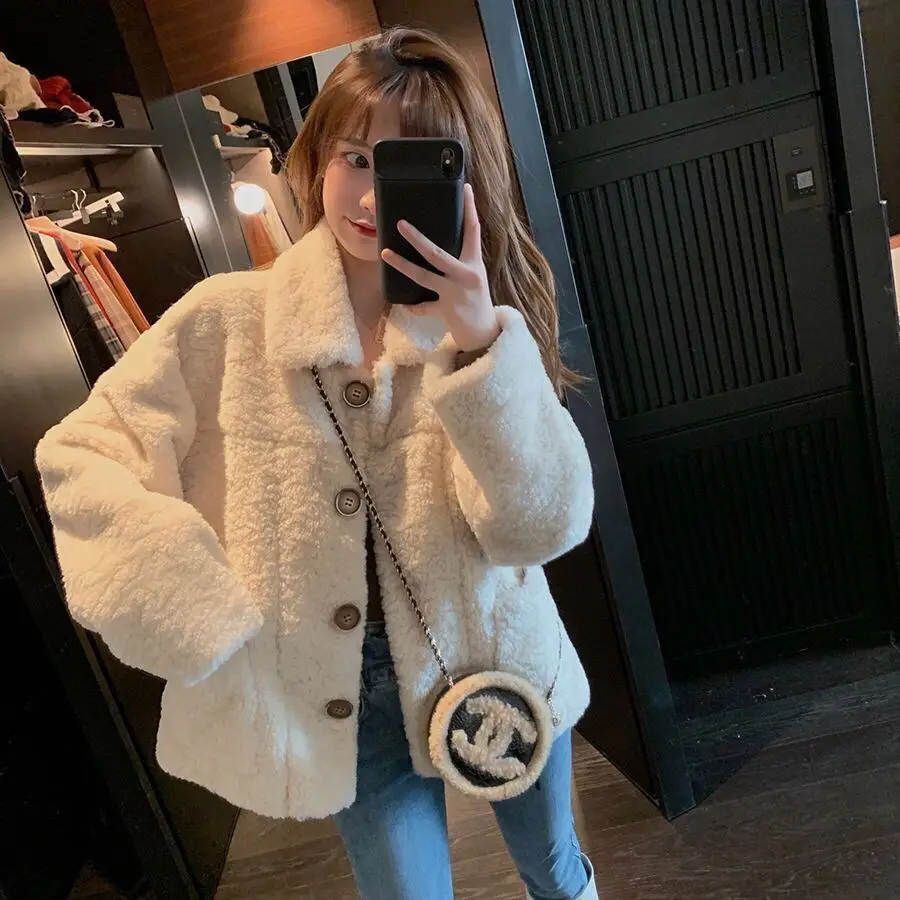 Women Fleece Cardigan Sweater Hooded Coat Solid Color — feature 5