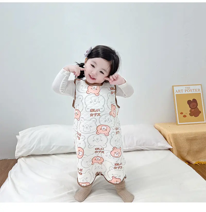 Baby Quilted Nightgown Vest Spring Autumn Warm Sleepwear — feature 11