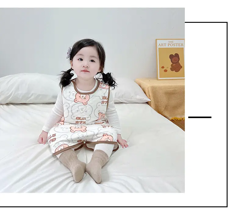 Baby Quilted Nightgown Vest Spring Autumn Warm Sleepwear — feature 12