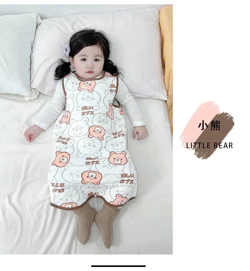 Baby Quilted Nightgown Vest Spring Autumn Warm Sleepwear — feature 13