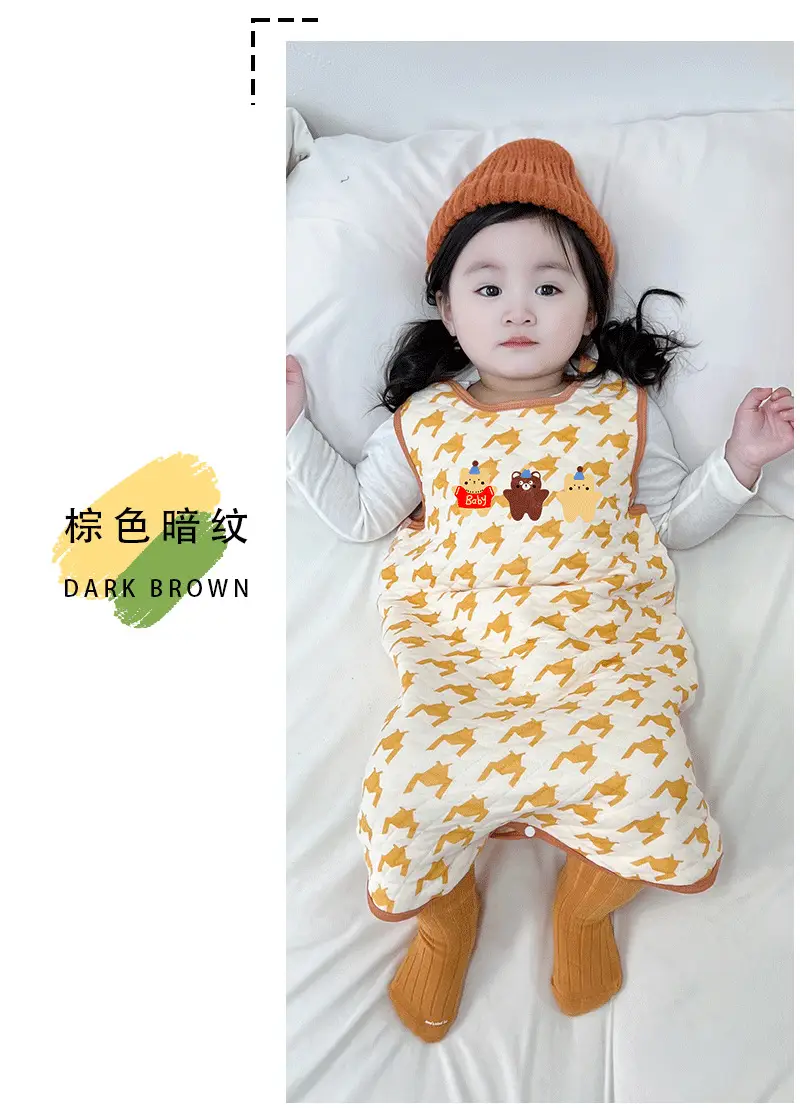 Baby Quilted Nightgown Vest Spring Autumn Warm Sleepwear — feature 14