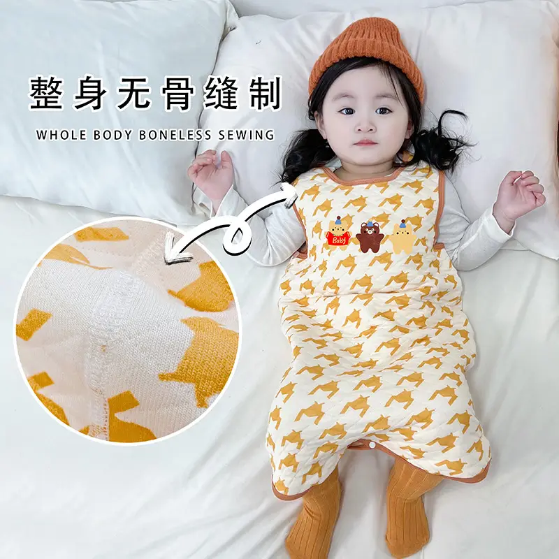 Baby Quilted Nightgown Vest Spring Autumn Warm Sleepwear — feature 15