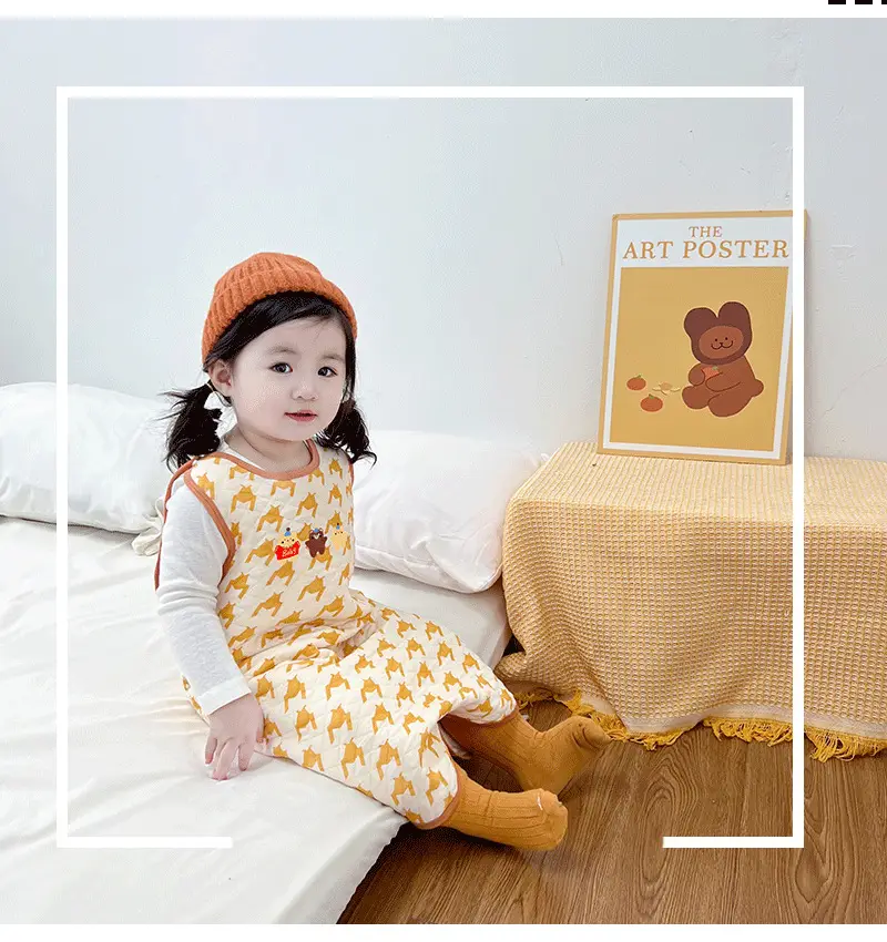 Baby Quilted Nightgown Vest Spring Autumn Warm Sleepwear — feature 16