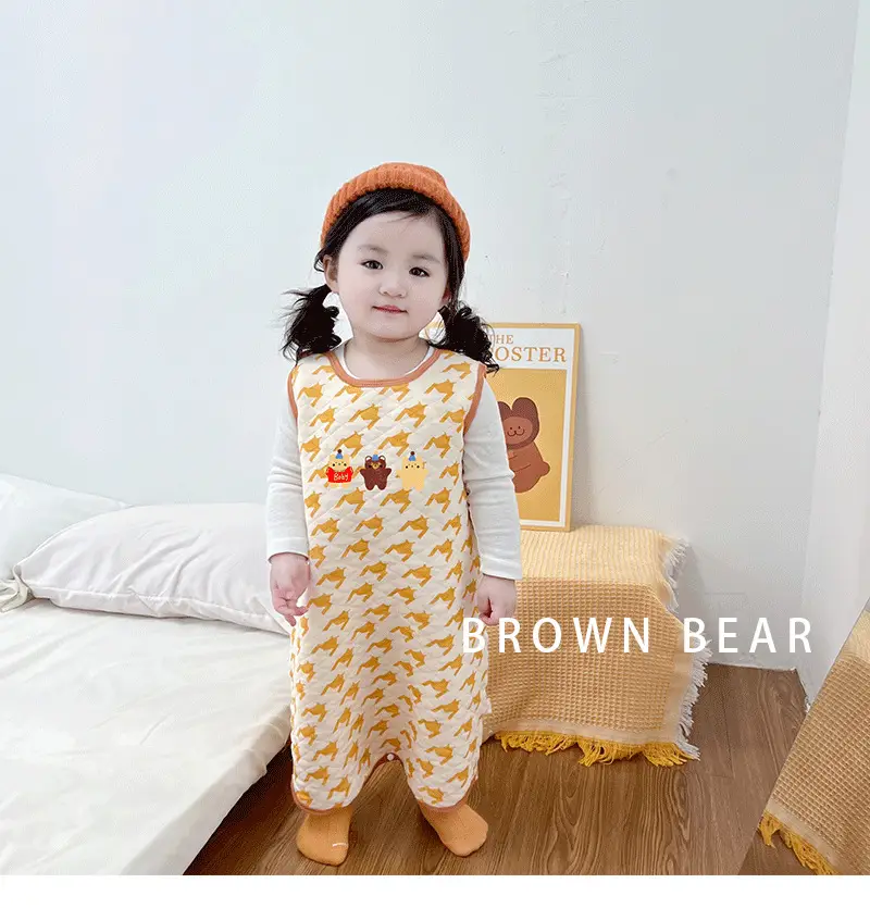 Baby Quilted Nightgown Vest Spring Autumn Warm Sleepwear — feature 17