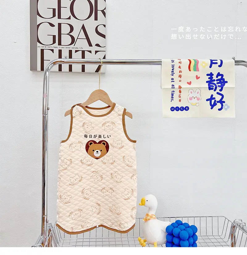 Baby Quilted Nightgown Vest Spring Autumn Warm Sleepwear — feature 19