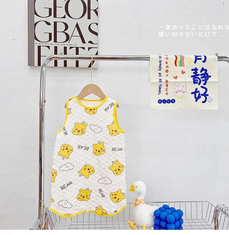 Baby Quilted Nightgown Vest Spring Autumn Warm Sleepwear — feature 20