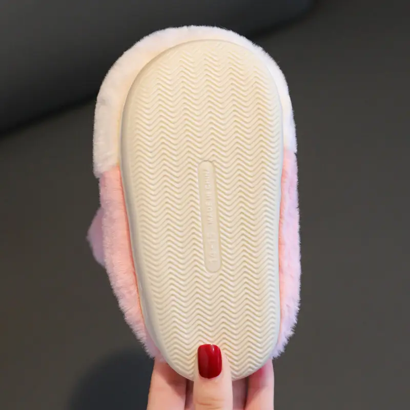 Children's cotton slippers winter girls boys baby warm non-slip baby cute baby indoor cotton shoes