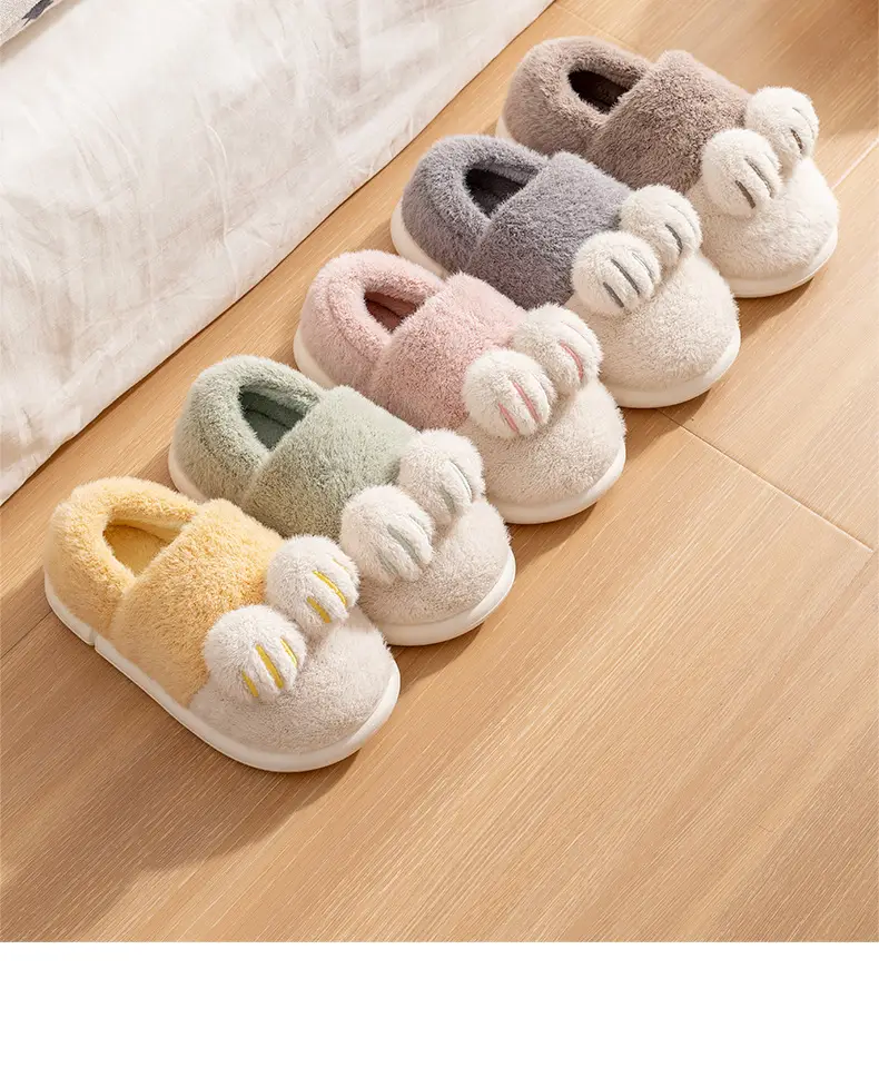 Cotton Slippers for Women, Autumn and Winter Indoor Home Warm Fleece-Lined 2026 New Model, Closed-Back Outdoor Cotton Shoes for Men, Winter Non-Slip — feature 9