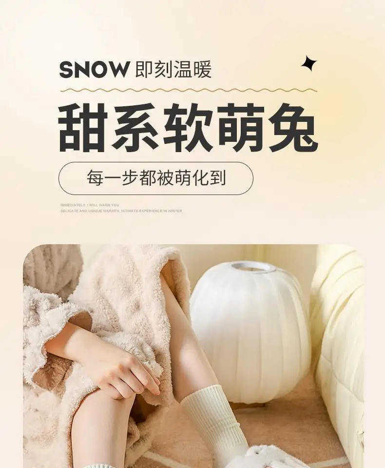 Detachable Cotton Slippers Women's Autumn and Winter Thick Bottom Indoor Home Cute Non-Slip Fleece-Lined Warm Men's Cotton Slippers for Winter — feature 1