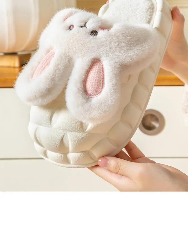 Detachable Cotton Slippers Women's Autumn and Winter Thick Bottom Indoor Home Cute Non-Slip Fleece-Lined Warm Men's Cotton Slippers for Winter — feature 10
