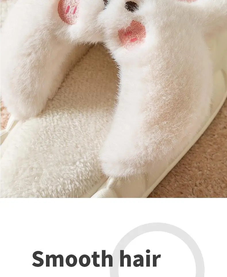 Detachable Cotton Slippers Women's Autumn and Winter Thick Bottom Indoor Home Cute Non-Slip Fleece-Lined Warm Men's Cotton Slippers for Winter — feature 12