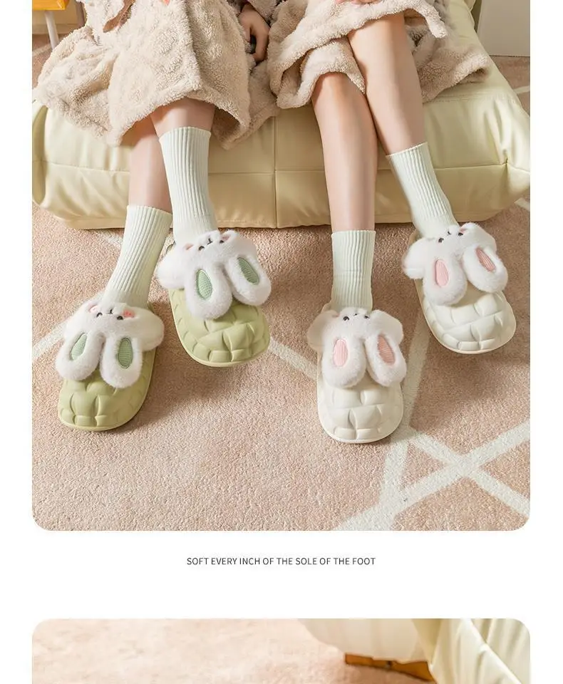 Detachable Cotton Slippers Women's Autumn and Winter Thick Bottom Indoor Home Cute Non-Slip Fleece-Lined Warm Men's Cotton Slippers for Winter — feature 25
