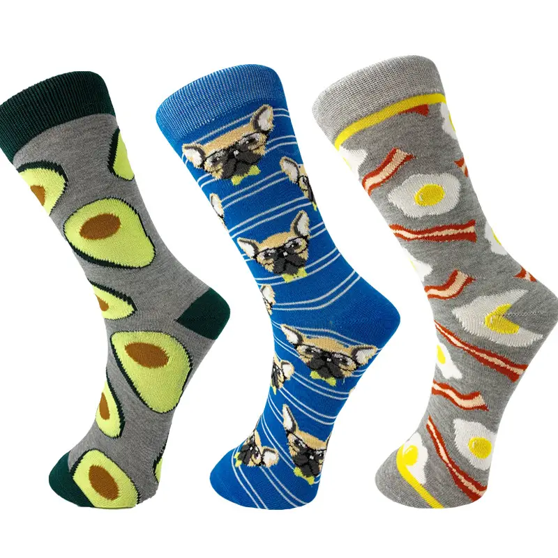 European and American cartoon men's tube socks animal series couple sports socks personalized color tide socks factory direct supply