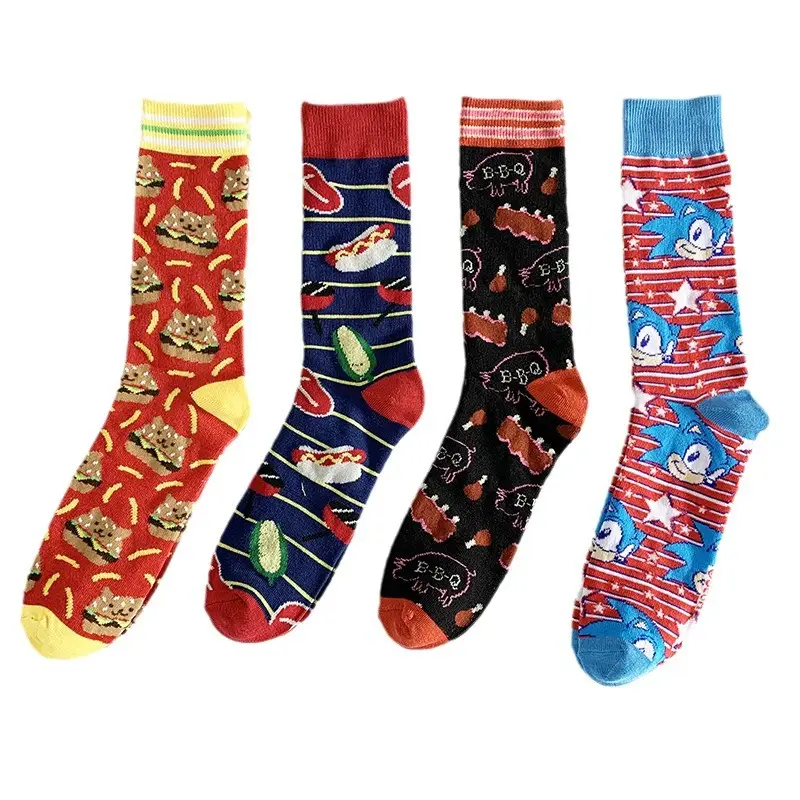 European and American cartoon men's tube socks animal series couple sports socks personalized color tide socks factory direct supply