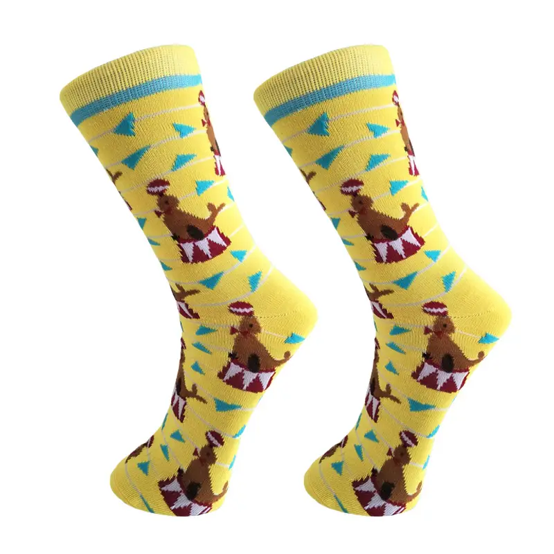 European and American cartoon men's tube socks animal series couple sports socks personalized color tide socks factory direct supply