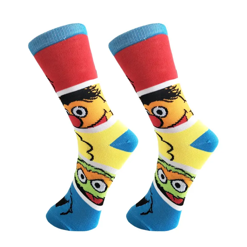 European and American cartoon men's tube socks animal series couple sports socks personalized color tide socks factory direct supply