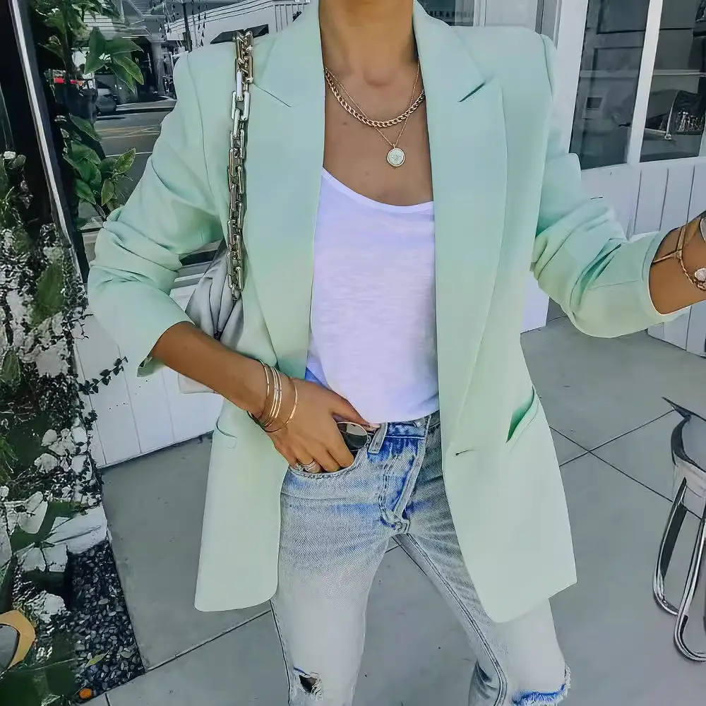 Long Sleeve Slim Suit Jacket for Women Spring Summer - Image 5