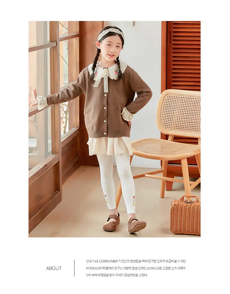 Girls Velvet Leggings Autumn Winter White Nine Point Pantyhose — feature 16