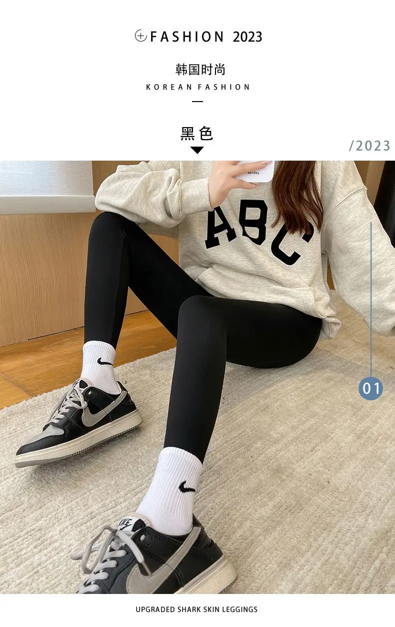 Women's Velvet Shark Butt Lifting Leggings 2025 Winter — feature 19