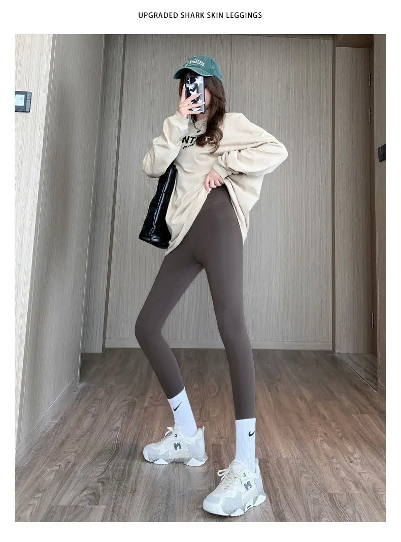 Women's Velvet Shark Butt Lifting Leggings 2025 Winter — feature 26