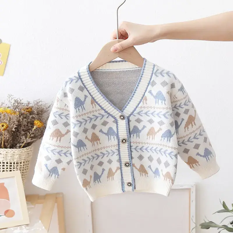 Boys' Yellow Cardigan Knitwear Autumn - Image 2