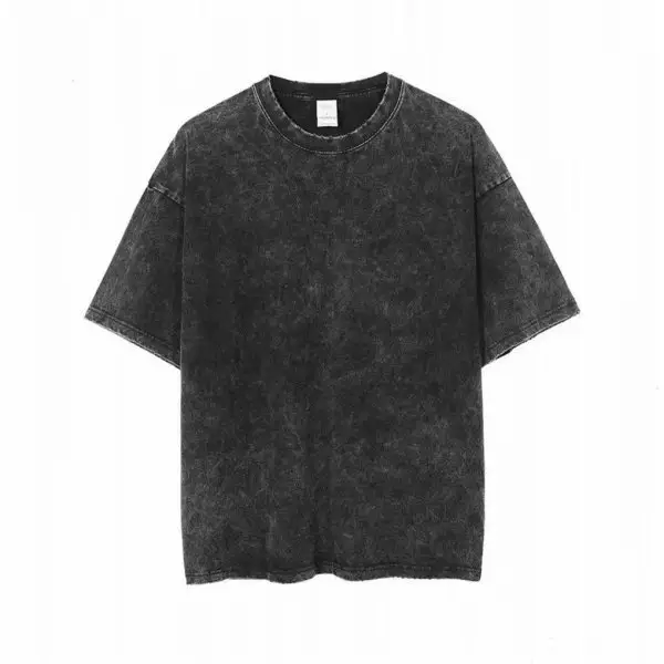 Men's 250g Heavy Wash T-Shirt Black Summer Ins - Image 7
