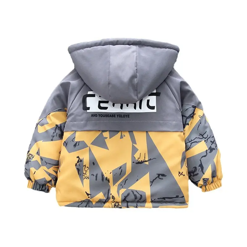 Boys Velvet Jacket Winter Gray Yellow Pattern 2025 - Image 13