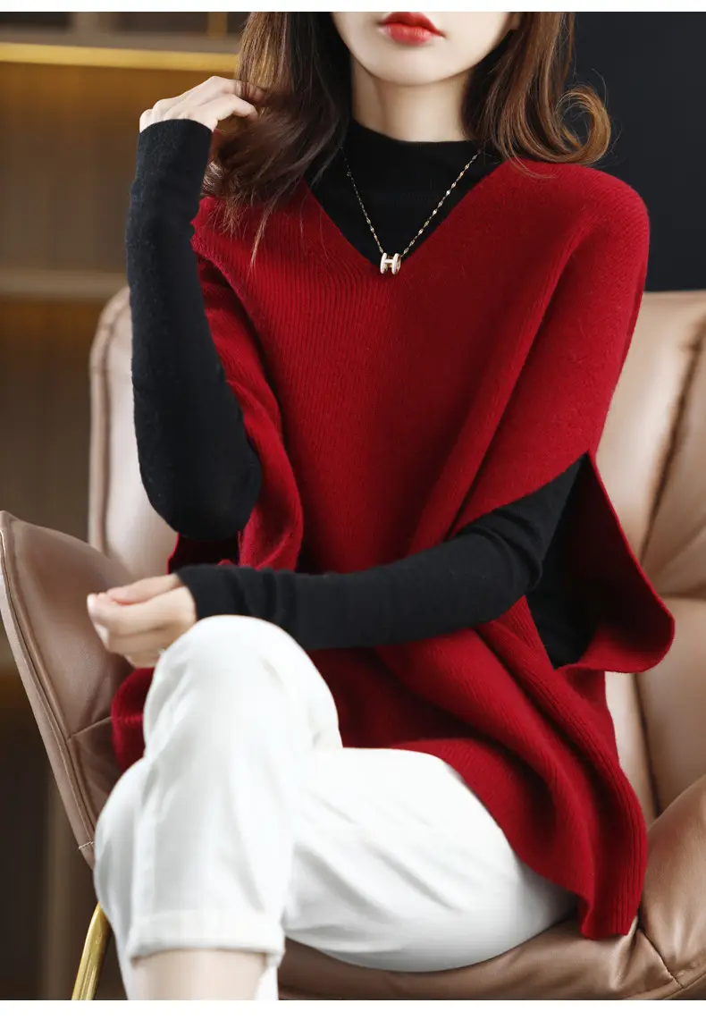 Elegant V-Neck Knit Vest for Women Spring Autumn — feature 8