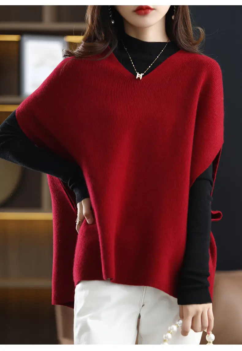 Elegant V-Neck Knit Vest for Women Spring Autumn — feature 9