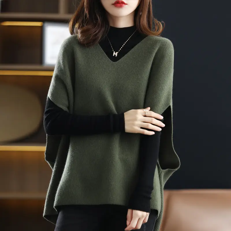 Elegant V-Neck Knit Vest for Women Spring Autumn - Image 3