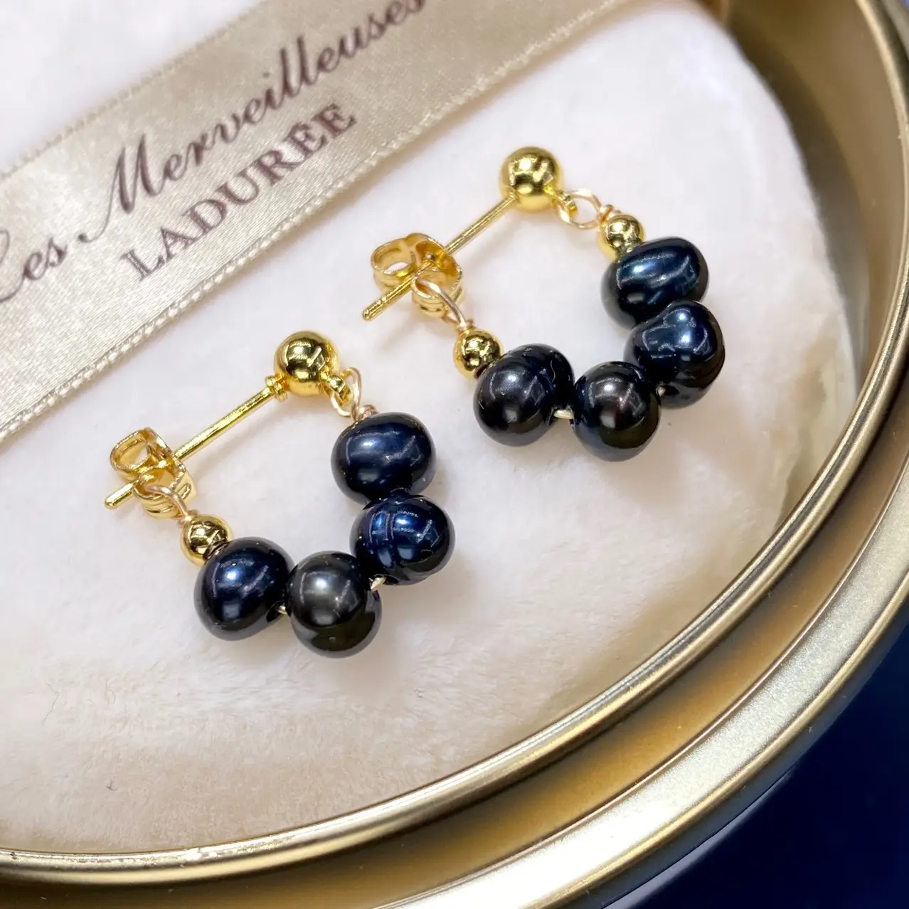 Natural Pearl Earrings Niche Design Elegant for Women 2024 - Image 2