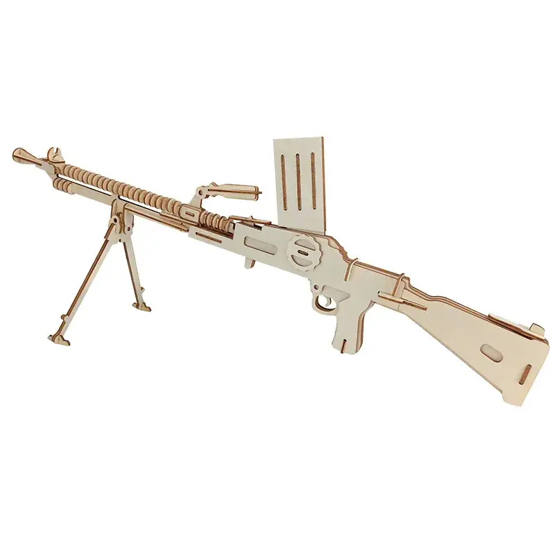 Wooden 3D Puzzle Toy Gun Model Assembly - Image 29