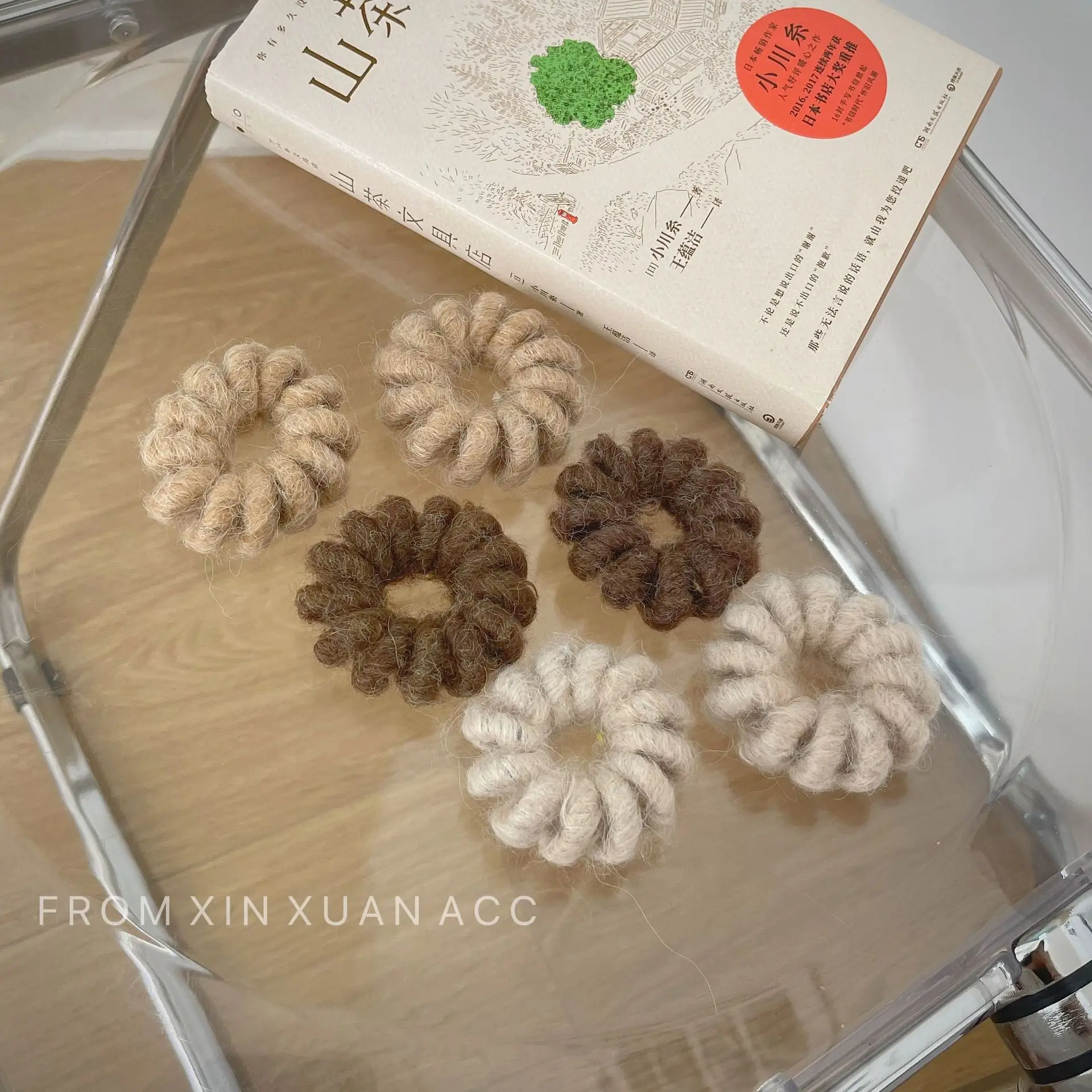 Autumn Winter Hair Bands 2022 Colorful Wool Rubber - Image 3