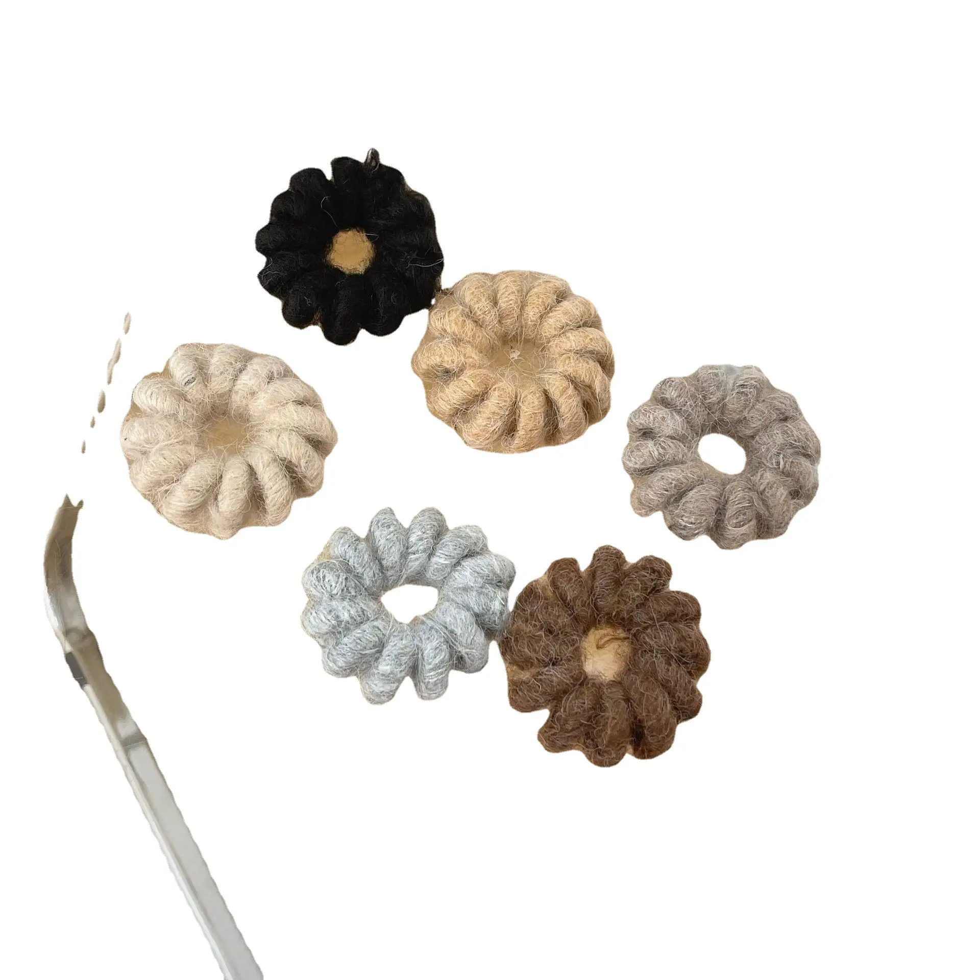 Autumn Winter Hair Bands 2022 Colorful Wool Rubber - Image 5