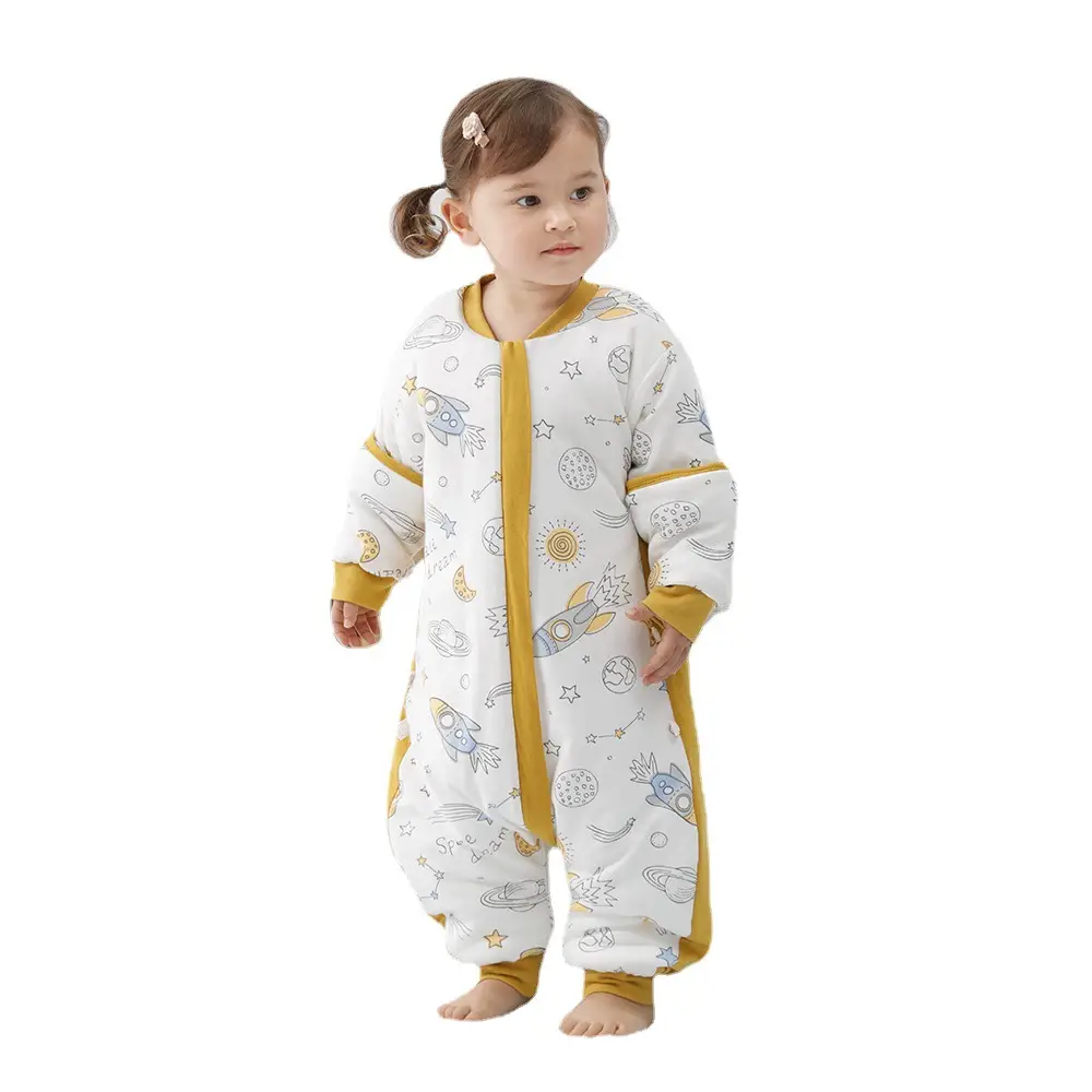 Baby Pajamas Split Leg Quilted Winter Cotton