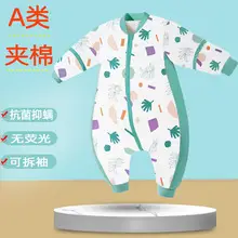 Baby Pajamas Split Leg Quilted Winter Cotton — feature 3