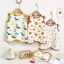Baby Pajamas Split Leg Quilted Winter Cotton — feature 9