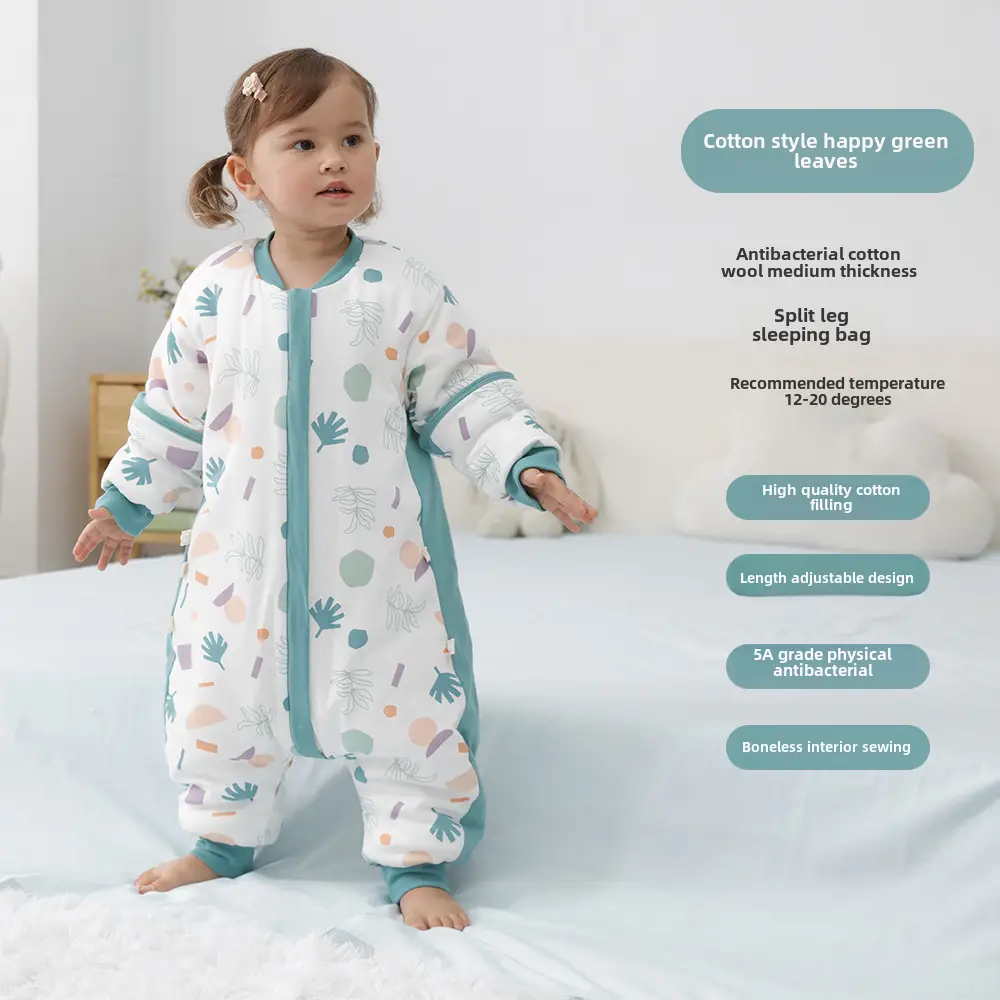 Baby Pajamas Split Leg Quilted Winter Cotton