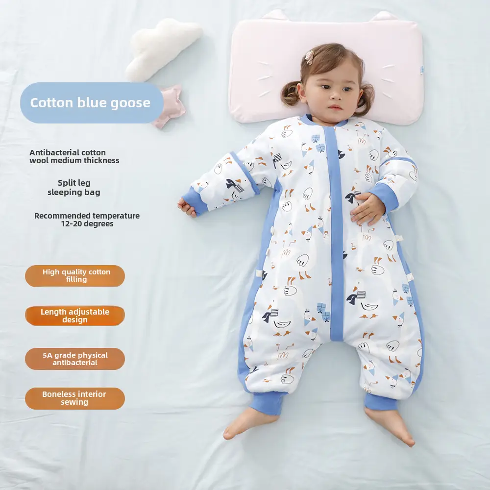 Baby Pajamas Split Leg Quilted Winter Cotton