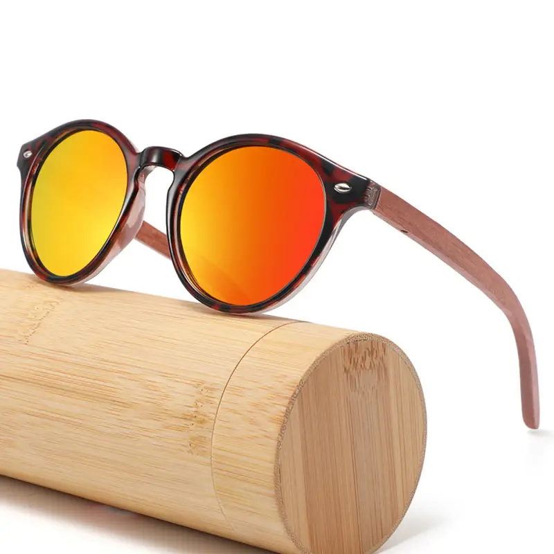 Black Round Sunglasses with UV Protection