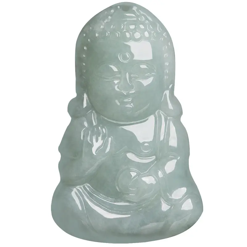 Natural Burma A Jade Baby Buddha Pendant - Image 5
