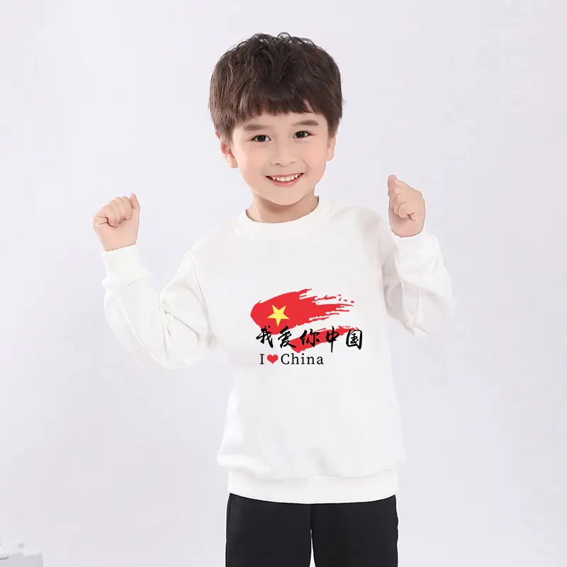 Pure White Fleece Lined Boys Sweatshirt - Image 8