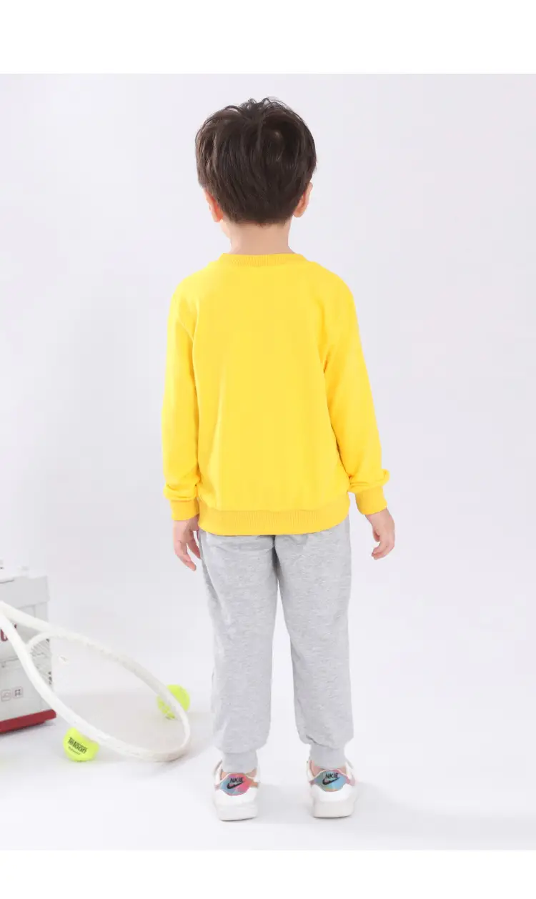 Pure White Fleece Lined Boys Sweatshirt — feature 17