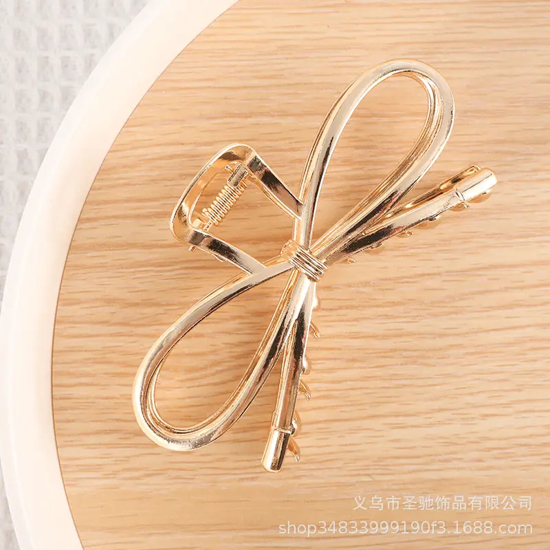 Gold Metal Hair Clip for Women Large Back Clip - Image 5