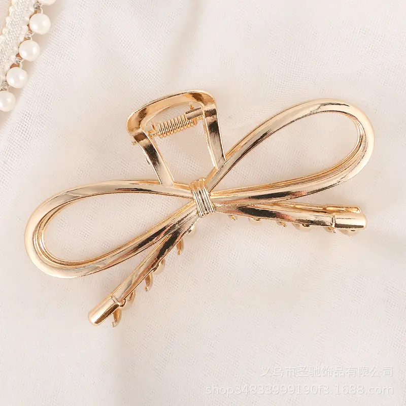 Gold Metal Hair Clip for Women Large Back Clip - Image 6