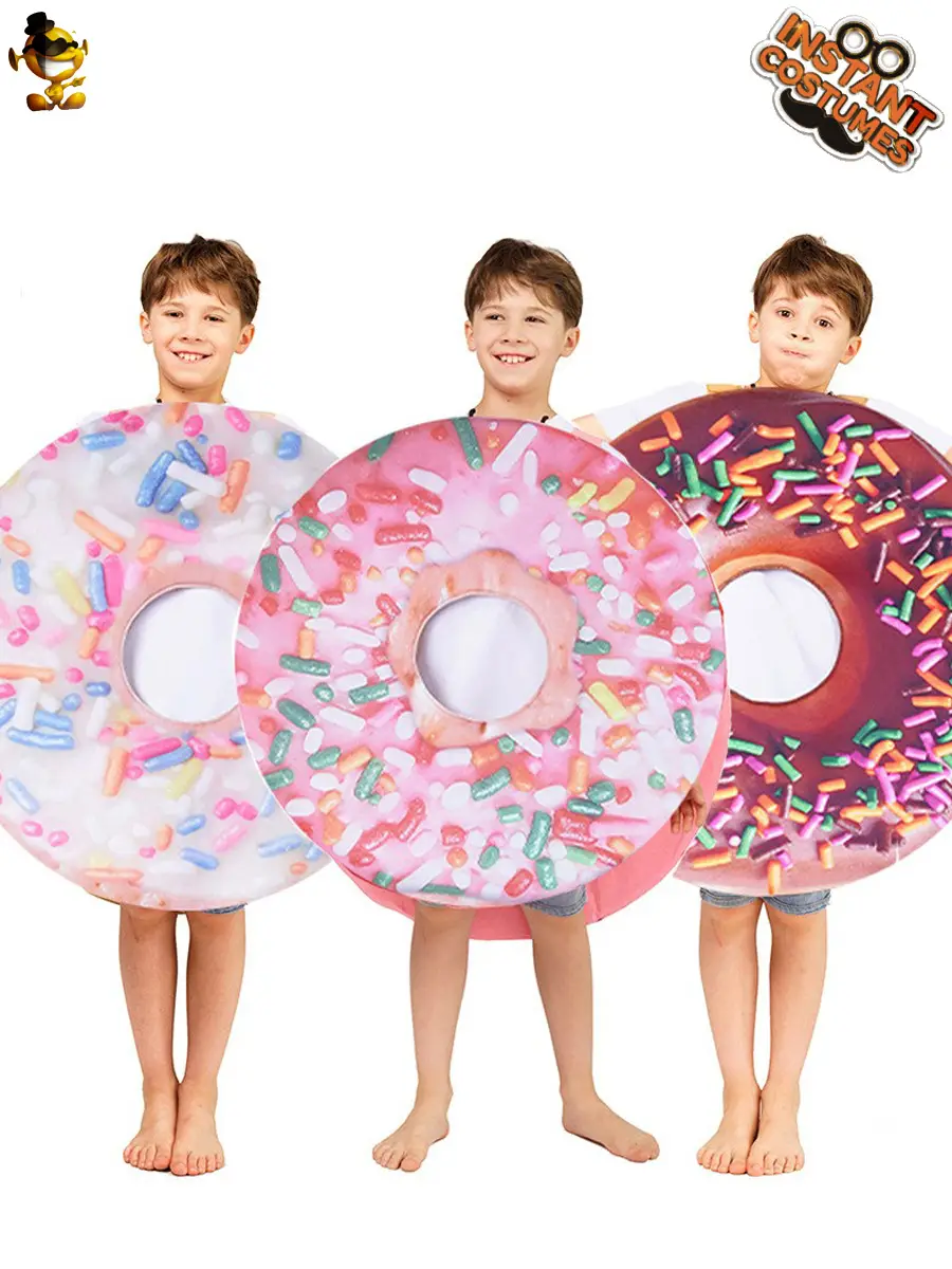 Halloween Donut Costume for Kids Women Funny Role Play