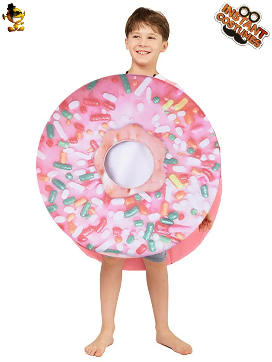 Halloween Donut Costume for Kids Women Funny Role Play