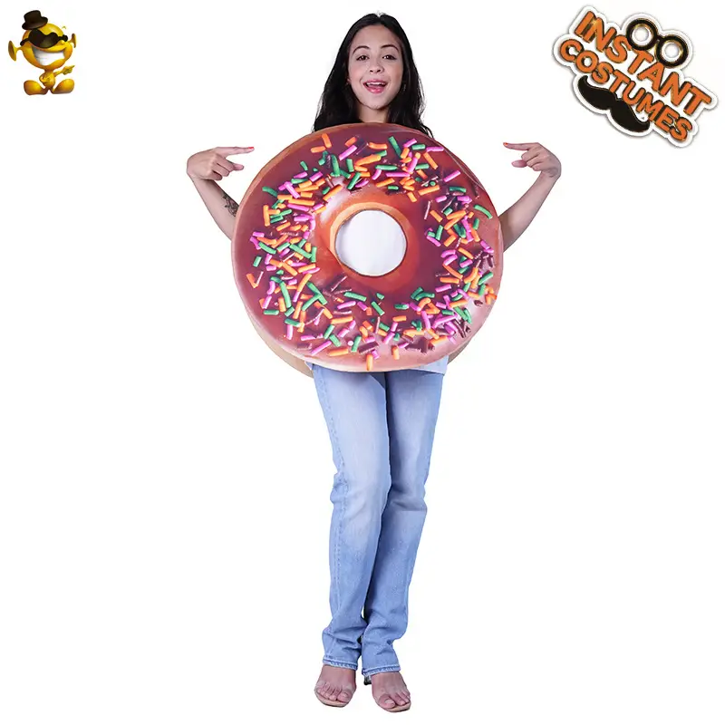 Halloween Donut Costume for Kids Women Funny Role Play