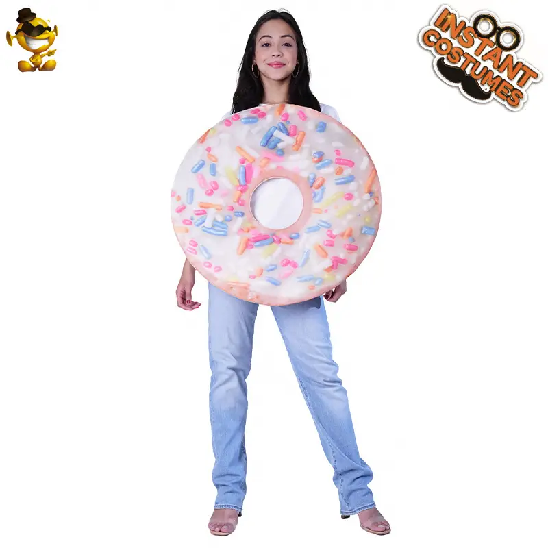 Halloween Donut Costume for Kids Women Funny Role Play
